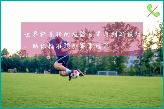 世界杯竞猜的经验分享与判断技巧，助你精准预测赛事结果